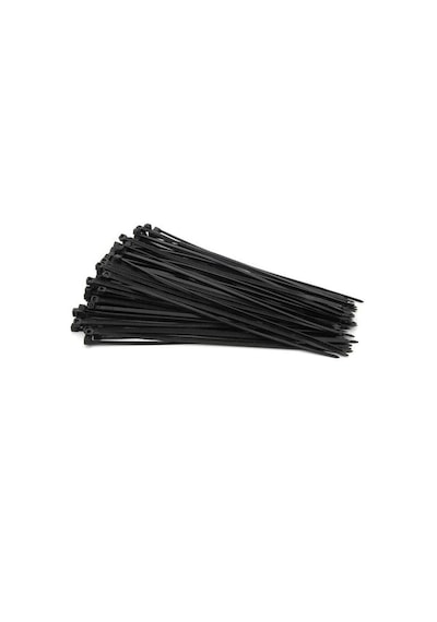 200 Adet 2.5mmx140mm Kablo Bağı Plastik Cırt Kelepçe Siyah Siyah