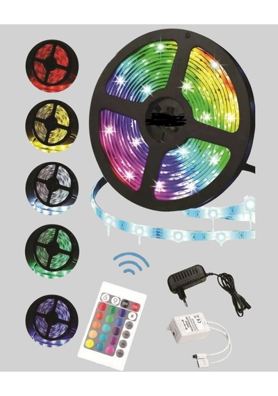 5 Metre Kumandalı Rgb Şerit Led Aydınlatma 1