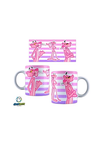 Pembe Panter Kupa Bardak Tek Adet K0354 Çok Renkli