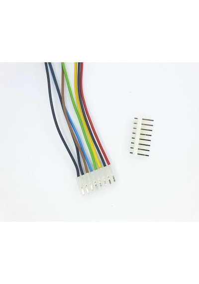 5,08mm 8 Pin Kablolu Konnektör Takım 10cm - 1,00mm - Çift Taraflı