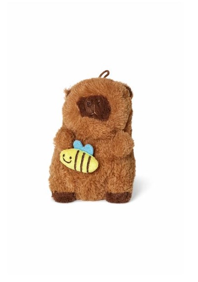 17cm Arılı Capybara Pelüş Kahverengi