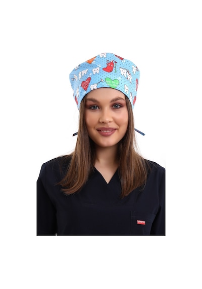 Turkuaz Diş Desenli Cerrahi Bone - Doktor Bone-Standart-2113 Turkuaz Diş