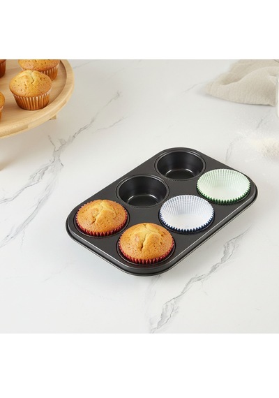 Guardini Gardenia Muffin 6'lı Kek Kalıbı 27x18,5 Renkli