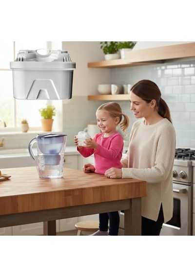Bluefox 3 Lü Sürahi Filtre Kartuşu Ayarlanabilir Filtrasyon Hızı, İyon Değişimli Kireç Azaltıcı, 160l Kapasite, Aquaphor & Xiaomi Uyumlu