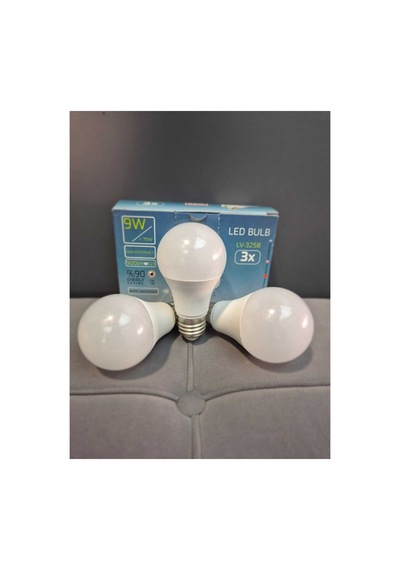 3lü Led Ampul 9 Watt Beyaz Işık E27 Duy Uyumlu Tasarruflu 3lü Led Ampul Ev Ofis Tavan Aydınlatma