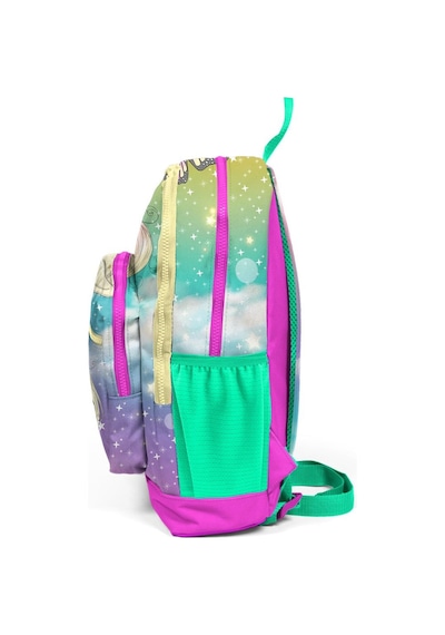 Coral High Kids Pembe Su Yeşili Unicornlu Kız Desenli Dört Bölmeli Okul Sırt Çantası 23733