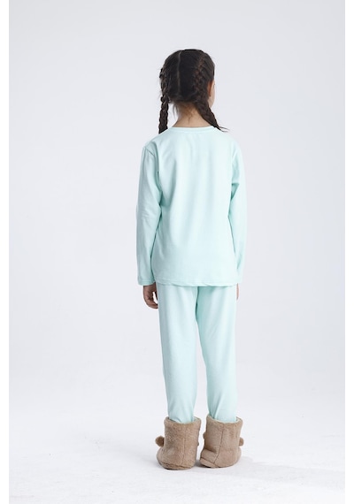 Baskılı Pijama Takımı Mint