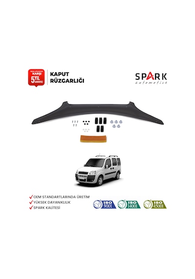 Fiat Doblo 2006-2010 Yıl Aralığı Uyumlu Kaput Rüzgarlığı 3mm