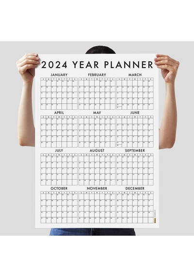 Amerikan Standardı 2026 Takvim, 2026 Yıllık Planlayıcı Duvar Takvimi, Sunday Start