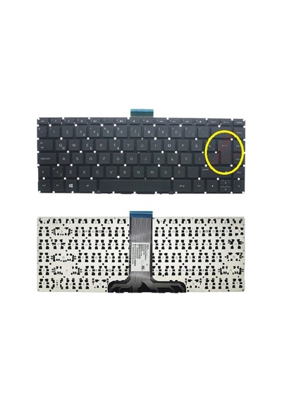 Hp V150530ak1, Nsk-cx0sw 0t, 9z.nc9sw.00t Uyumlu Klavye Tuş Takımı Büyük Enter Tuş Seti Siyah Türkçe