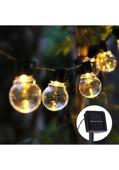 Su Geçirmez Solar Bahçe Lambası - Güneş Enerjili Dekoratif 20 Ampul Zinciri 430 Cm 1