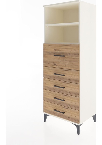 Hyperion Dolap 2 Raflı 5 Çekmeceli 60x44x163 Aytaşı-çam Aytaşı