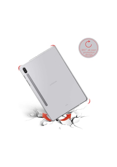 Galaxy Tab S7 T870 Kılıf Uyumlu Zore Tablet Süper Silikon Kapak-renksiz Tablet Kılıfı