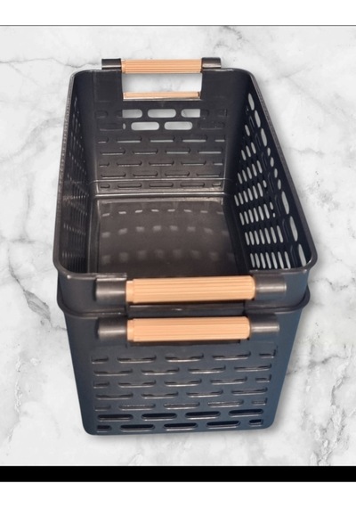 2 Adet Çok Amaçlı Plastik Tutacaklı Organizer Sepet - Dolap Içi & Çekmece Düzenleyici Sepet Plastik Diğer