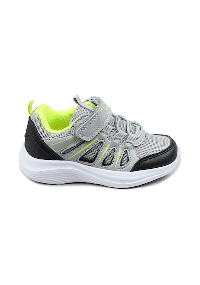 Jump 29183 Cırtlı Gri - Siyah Üniseks Çocuk Sneaker Günlük Spor Ayakkabı Gri - Siyah - Yeşil
