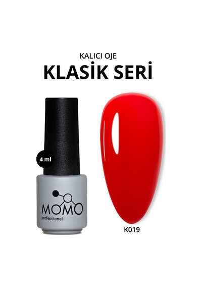 Momo Professional Kalıcı Oje K019 Koyu Kırmızı 4 Ml