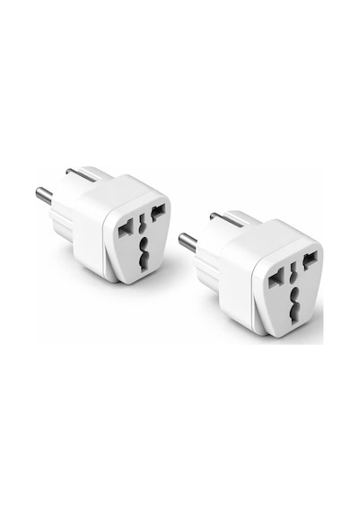 Universal Priz Adaptörü 2 Li Set, Avrupa Tipi Fiş Eu,çoklu Girişli Seyahat Adaptörü, Tüm Ülkele