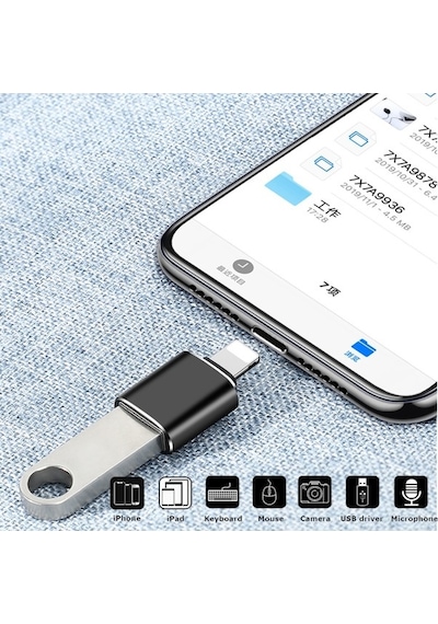 Grc Accessory Apple Uyumlu iPad  - iPhone Lightning OTG Flash USB Adaptör Çevirici