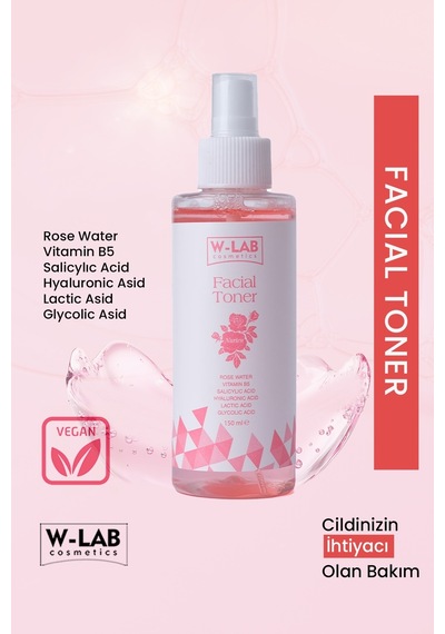 W-Lab Cosmetics Nurten Rose Water Facial Toner 150 ML