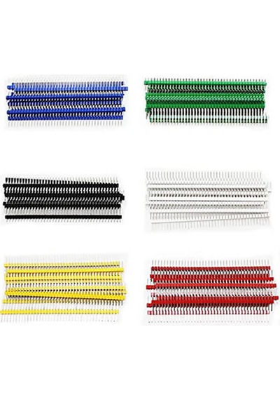 Alkatronik-30 Adet 40 Pin Erkek Header Seti 6 Renkli 2.54Mm Kırılabilir