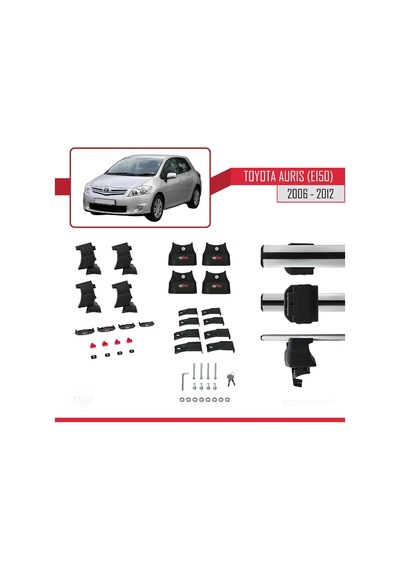 Toyota Auris / Corolla E150 2006-2012 Arası İle Uyumlu Ace-4 Ara Atkı Tavan Barı Gri