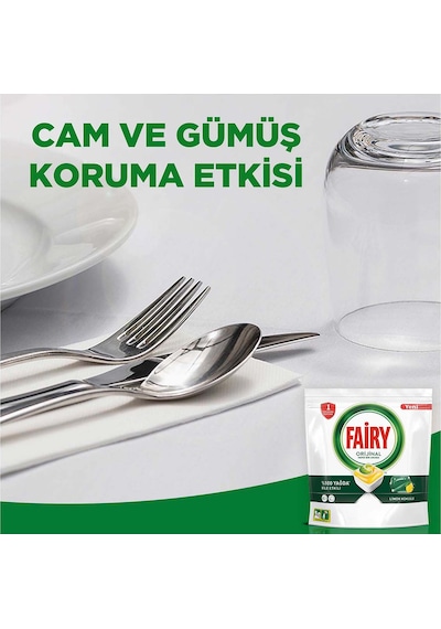 Fairy Hepsi Bir Arada Limon Kokulu Bulaşık Makinesi Deterjanı 100 Tablet