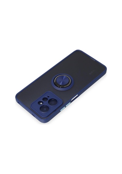 Xiaomi Redmi Note 12 4g Kılıf Montreal Yüzüklü Silikon Kapak Lacivert