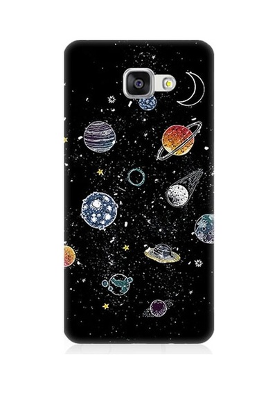 Samsung Galaxy A7 2016 Uyumlu Gezegenler Ve Güneş Sistemi Desenli Silikon Kılıf