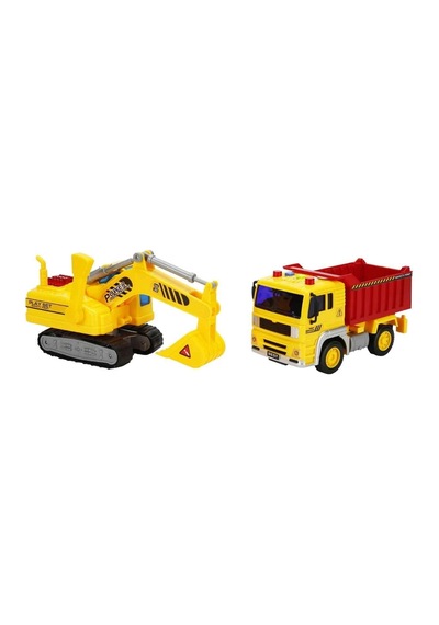 S00001999 1/20 İnşaat Araçları 2li Ses/ışık -sun Açık Mavi