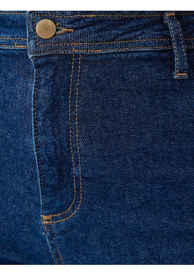 Koton Yüksek Bel Rahat Kalıp Pamuklu Denim Pantolon - Culotte Jeans Koyu İndigo 7wal40056md Indigo Koton Yüksek Bel Rahat Kalıp Pamuklu Denim Pantolon - Culotte Jeans Koyu İndigo 7wal40056md Indigo