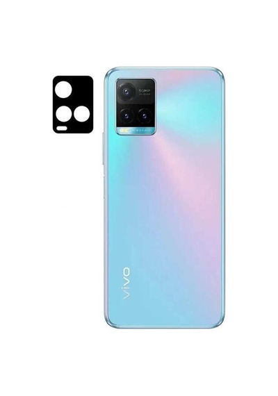 Vivo Y21 Kamera Lens Koruyucu Tam Kaplayan Kavisli Kamera Lens Koruyucu