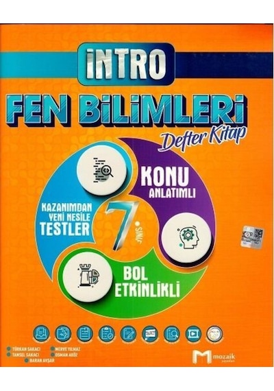 Mozaik Yayınları 7. Sınıf Fen Bilimleri Intro Defter Kitap (510283661)