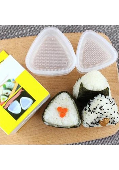 Üçgen Suşi Pirinç Kalıbı, 4pcs Suşi Pirinç Kek Pres Yapımcısı Kolay Suşi Haddeleme Çok Renkli