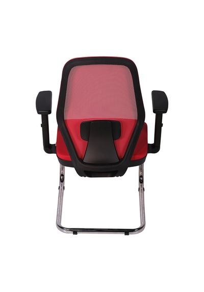 Ofisbazaar Dali Fileli Misafir Koltuğu Ergonomik Toplantı Ve Bekleme Koltuğu Kırmızı Kırmızı