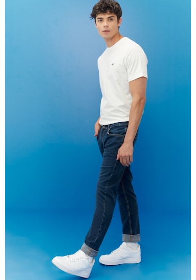 Lee Daren Regular Straight Fit Normal Bel Esnek Jean Kot Pantolon Dark Worn