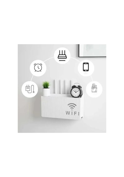Gri Wifi Kutusu Duvar Asılabilir Sigorta Ve Modem Saklama Kutusu 25x15x6 Cm Standart