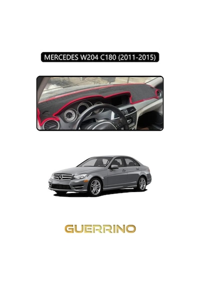 Mercedes W204 C180 2011-2015torpido Koruma Halısı Siyah Kenar
