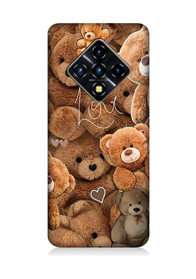 İnfinix Zero 8 Uyumlu Aşk Ve Sevimli Ayılar Desenli Silikon Kılıf