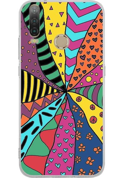 General Mobile Gm 10 İle Uyumlu Retro Color 4 Kamera Korumalı Şeffaf Kılıf Şeffaf