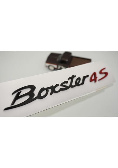 Dk Tuning Porsche Boxster 4s Bagaj Siyah Kırmızı Yazı Logo Amblem Bagaj Arma