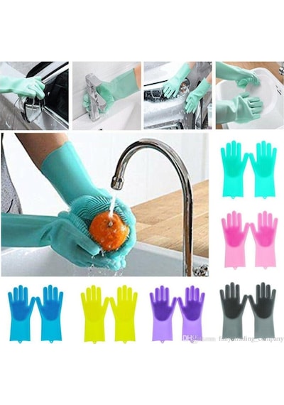 Sprey Mop + 2 Adet Mop Bezi + Sihirli Silikon Bulaşık Eldiveni