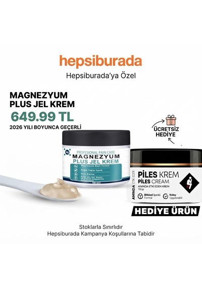 Magnezyum Plus Jel Krem 100 Ml + Piles Krem 100 Gr Hediyesiyle