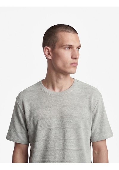 Koton Regular Fit Kısa Kollu Viskon Karışımlı Dokulu Bisiklet Yaka Tişört Gri 6sam10398mk