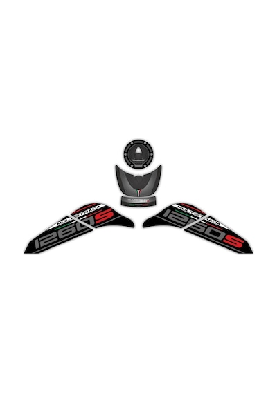 GP Kompozit Ducati Multistrada 1260 S 2015-2018 Uyumlu Tank Pad Seti Siyah