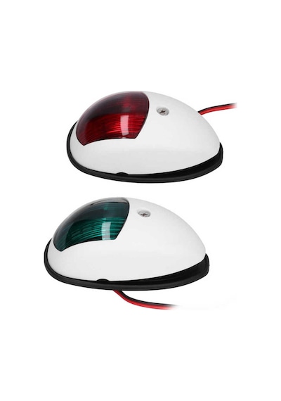 Tekne Seyir Feneri. 12v. Beyaz. Led İskele Sancak Feneri Takım