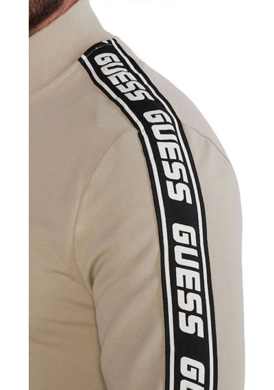 Guess Erkek Full Fermuarlı New Arlo Sweatshirt Bej