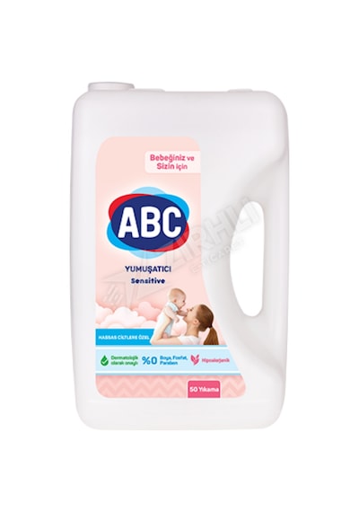 5 Adet Abc Soft Çamaşır Yumuşatıcı Sensitive 5 Lt Tekli