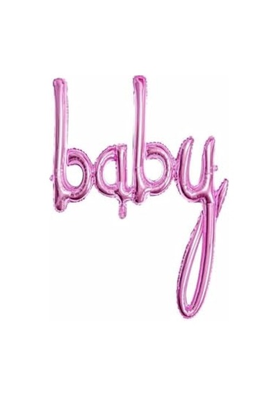 Baby Birleşik Yazı Folyo Balon, Pembe 2 Yaş Mavi