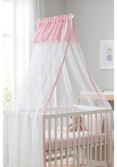 L Model Bebek Beşik Cibinliği Pembe