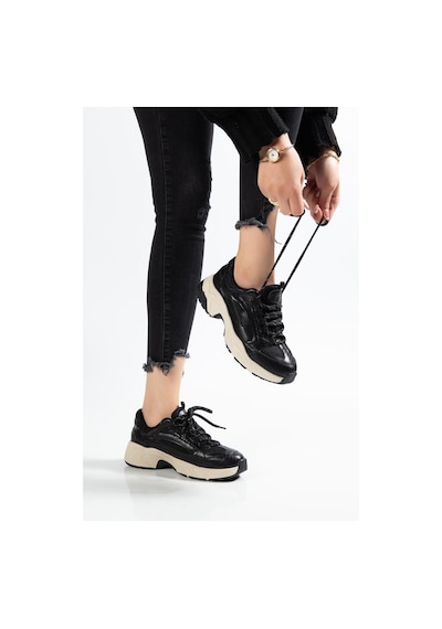 Suins Boris Premium Model Kadın Spor Ayakkabı Sneaker Siyah